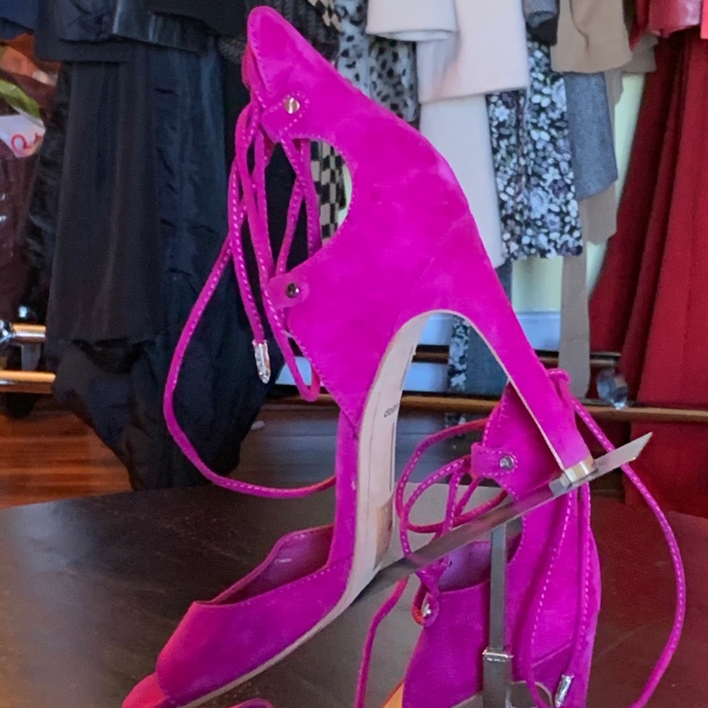 Fuchsia Dolce Vita Gladiator peep toe